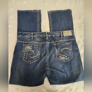 Silver Jeans Suki Fluid Bootcut Mid Rise Blue Jeans Plus Sz 24